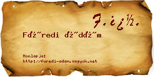 Füredi Ádám névjegykártya